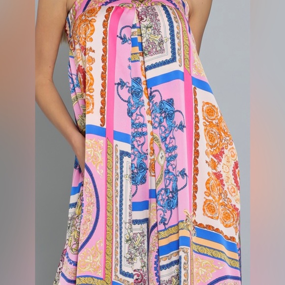 Multicolor Tube Tie Back Chest Elastic Waisted Jumpsuit - Picture 11 of 11